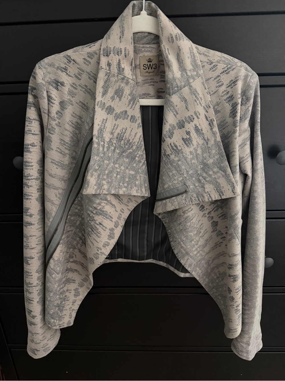 SW3 Bespoke draped moto jacket